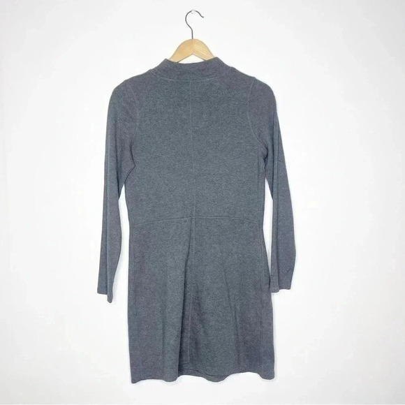 Everlane The Cotton Mock Neck Dress Charcoal Size Medium - Picture 7 of 7